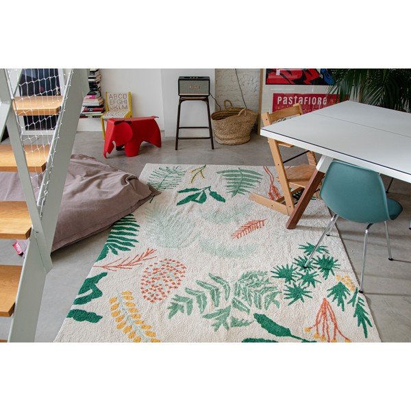 Waschbarer, handgewebter Baumwoll-Kinderteppich, 170 x 240 cm Botanic Plants - Lorena Canals-image-3