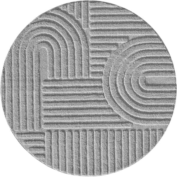 Hellgrauer runder Teppich, Ø 80 cm Art 1121 - Ayyildiz Carpets