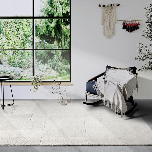 Cremefarbener, handgewebter Wollteppich, 120 × 170 cm Charlotte - Villeroy&Boch-image-1