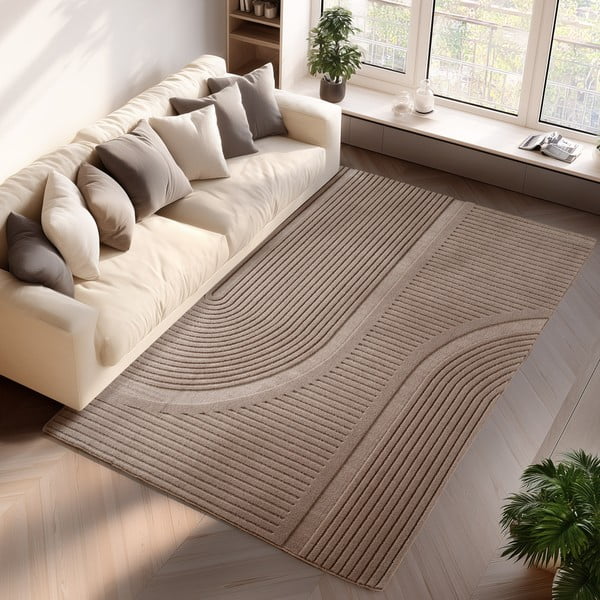 Beiger, waschbarer Teppich, 160 × 230 cm Pompei 1612 - Ayyildiz Carpets-image-4