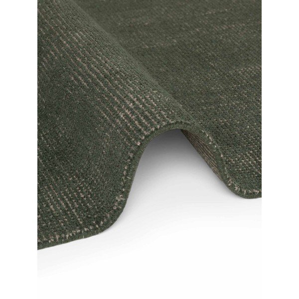 Dunkelgrüner, handgewebter, runder Wollteppich, Ø 160 cm Greenwich - Ted Baker-image-3