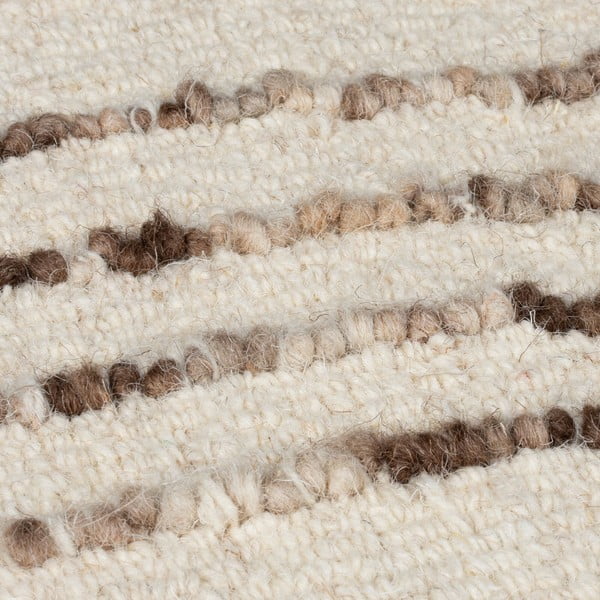 Braun-cremefarbener Wollteppich, 200 × 290 cm Abstract Swirl - Flair Rugs-image-3