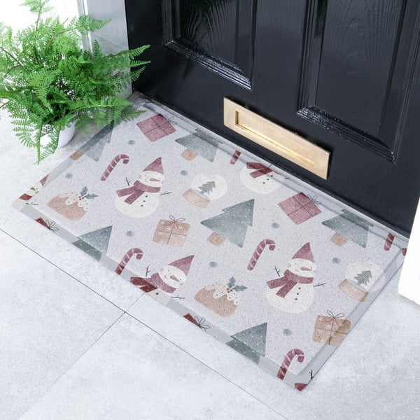 Fußmatte mit Weihnachtsmotiv, 40 × 70 cm Snowman - Artsy Doormats-image-1