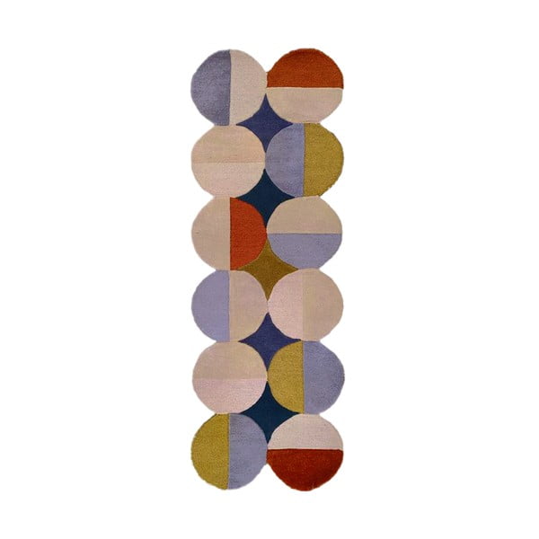 Handgewebter Läufer aus Wolle, 80 x 230 cm Mia Ellipse - Flair Rugs