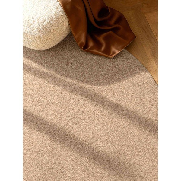 Handgewebter runder Wollteppich in Naturfarbe, Ø 200 cm Puristic Knots - Elle Decoration-image-2