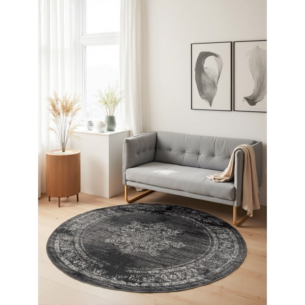 Grauer runder Teppich, Ø 120 cm Gloria Lydia - Hanse Home-image-1