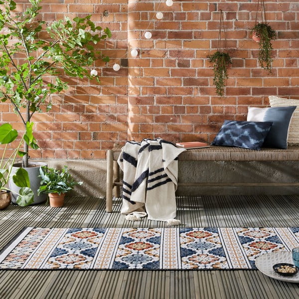 Blauer Outdoor-Läufer, 80 × 230 cm Aster - Flair Rugs-image-1