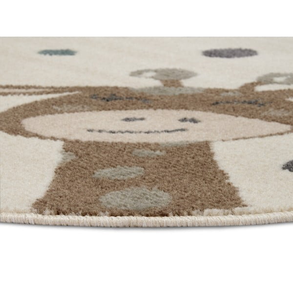 Beiger Kinderteppich, Durchmesser 140 cm Animal Party - Hanse Home-image-2