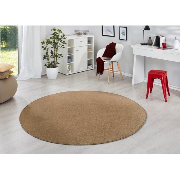 Brauner runder Teppich, Durchmesser 133 cm Fancy - Hanse Home-image-1
