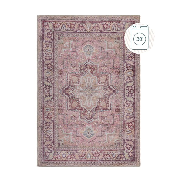 Hellroter, waschbarer Teppich mit einem Anteil an recycelten Fasern, 120 × 170 cm Windsor - Flair Rugs