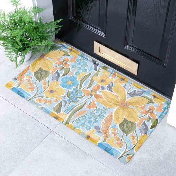 PVC-Fußmatte 40 × 70 cm Flowers - Artsy Doormats-image-1