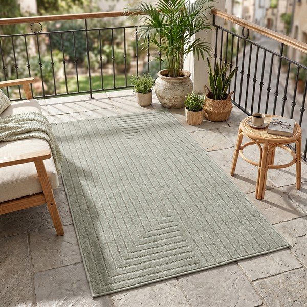 Grüne Laufmatte für drinnen und draußen, 80 x 250 cm Nova 1202 - Ayyildiz Carpets-image-1