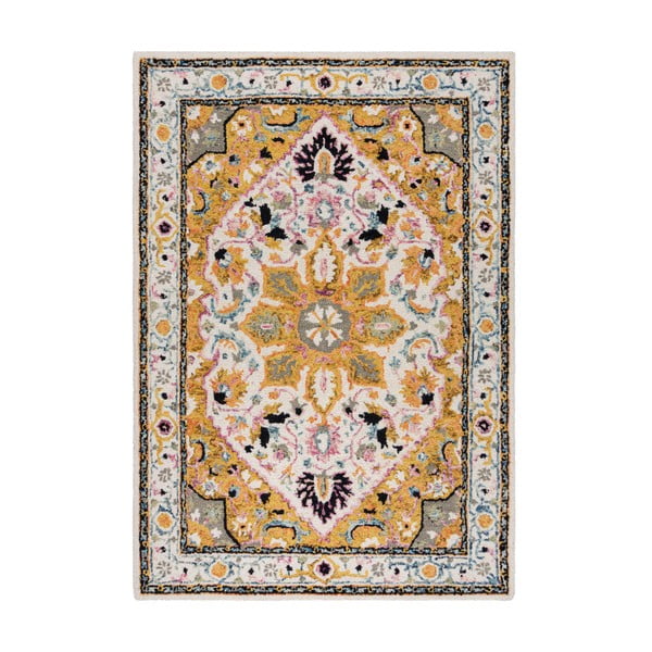 Gelber Wollteppich, 160 × 230 cm Dahlia - Flair Rugs