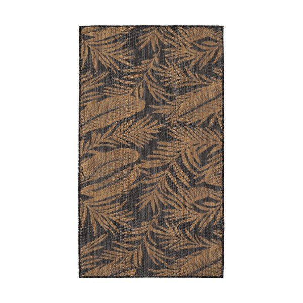 Schwarzer/brauner Teppich für drinnen und draußen, 80 × 150 cm Mira 1451 - Ayyildiz Carpets