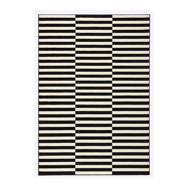 Schwarzer/cremefarbener Teppich, 80 × 150 cm Gloria - Hanse Home