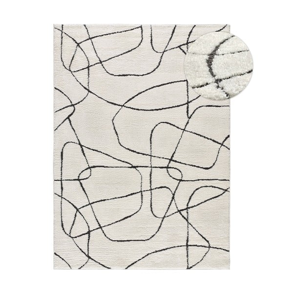 Cremefarbener Teppich 160 x 230 cm Blanche - Universal