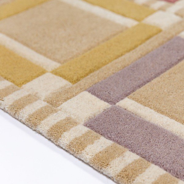 Handgewebter Wollteppich in Naturfarbe, 160 x 230 cm Quadro Wool - Flair Rugs-image-4