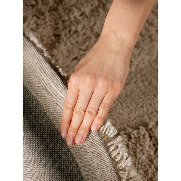 Beiger, handgewebter, runder Teppich, Ø 200 cm Lambeth Jasper - Ted Baker-image-2