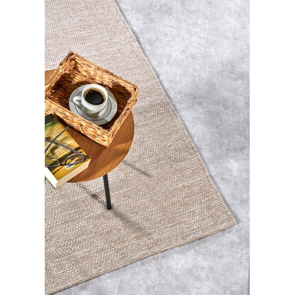 Beiger, handgewebter Teppich mit Wollanteil, 190 × 280 cm Pradesh Linen White - Elle Decoration-image-2