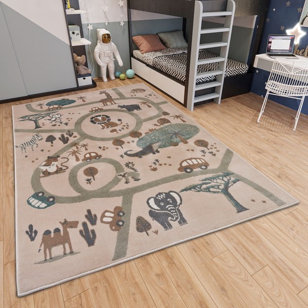 Beiger Kinderteppich 120 x 170 cm Animal Park - Hanse Home-image-1