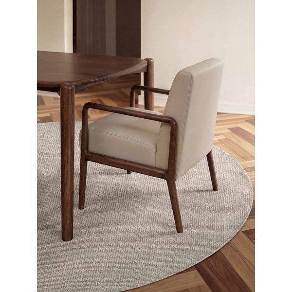 Cremefarbener, handgewebter runder Wollteppich, Ø 160 cm Greenwich - Ted Baker-image-1