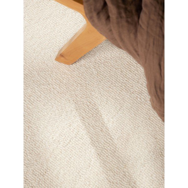 Cremefarbener, handgewebter Wollteppich, 140 × 200 cm Puristic Knots - Elle Decoration-image-3