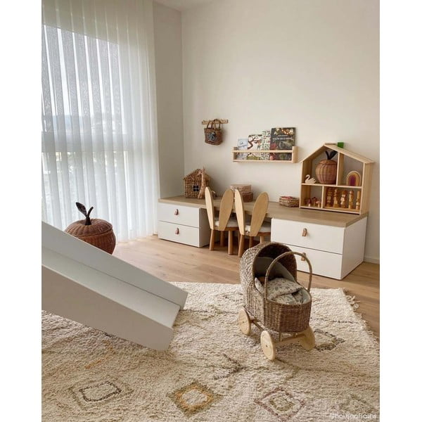 Beiger, waschbarer, handgewebter Baumwollteppich, 170 x 240 cm Kaarol Earth - Lorena Canals-image-1