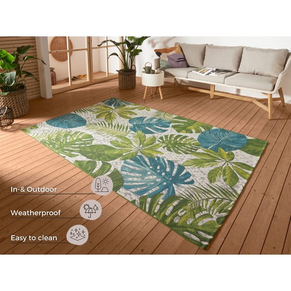 Grün-türkisfarbener Outdoor-Teppich, 160 × 235 cm Flair - Hanse Home-image-4