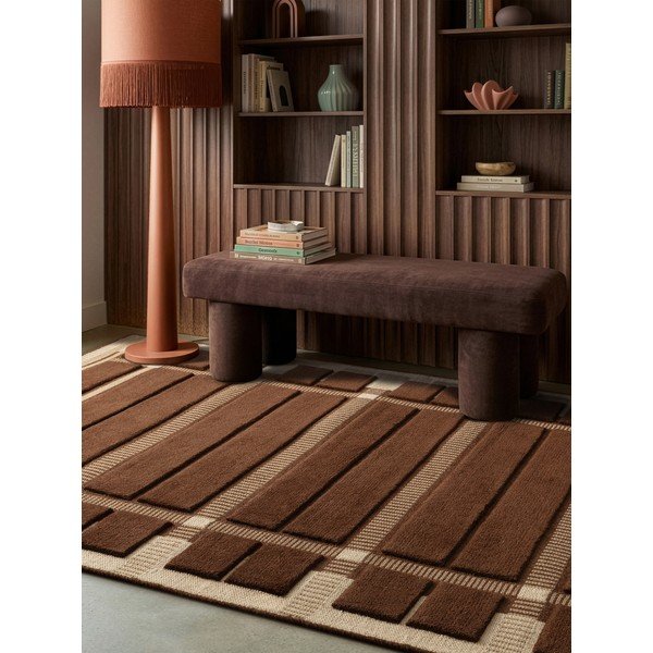 Brauner/beiger, handgewebter Wollteppich, 120 × 170 cm Fable - Asiatic Carpets-image-1