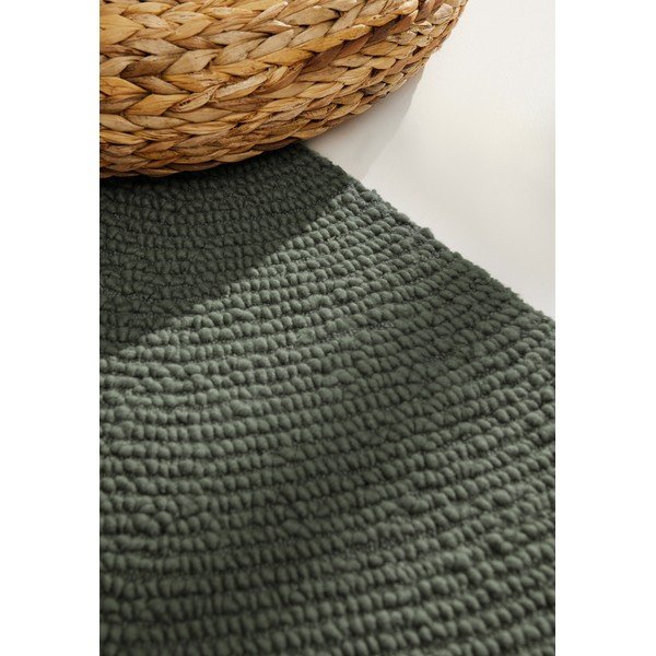 Dunkelgrüner, handgewebter Läufer aus Wolle, 80 x 300 cm Calmio - Hanse Home-image-4