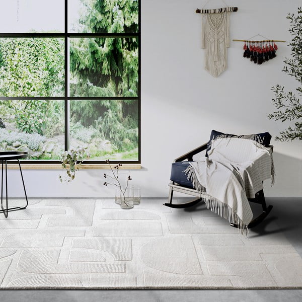 Cremefarbener, handgewebter Wollteppich, 190 × 280 cm Alexis - Villeroy&Boch-image-1