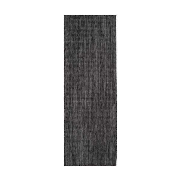 Schwarze Lauffläche für den Innen- und Außenbereich, 80 × 250 cm Mira 1450 - Ayyildiz Carpets