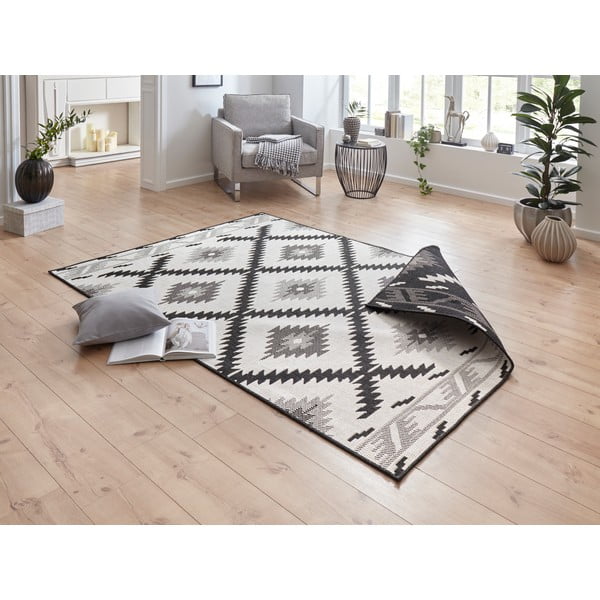 Schwarzer/beige Teppich für Innen- und Außenbereiche 120x170 cm Malibu – Hanse Home-image-1