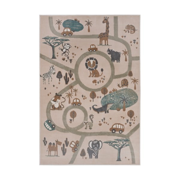 Beiger Kinderteppich 120 x 170 cm Animal Park - Hanse Home