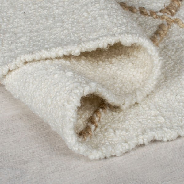 Cremefarbener, handgewebter Teppich mit Wollanteil, 120 x 170 cm Astera Linear - Flair Rugs-image-2