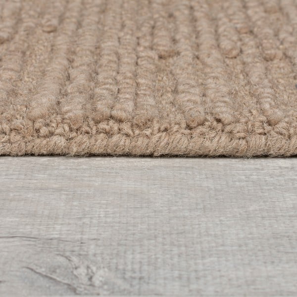 Beiger, handgewebter Wollteppich, 120 × 170 cm Harris Boucle - Flair Rugs-image-4