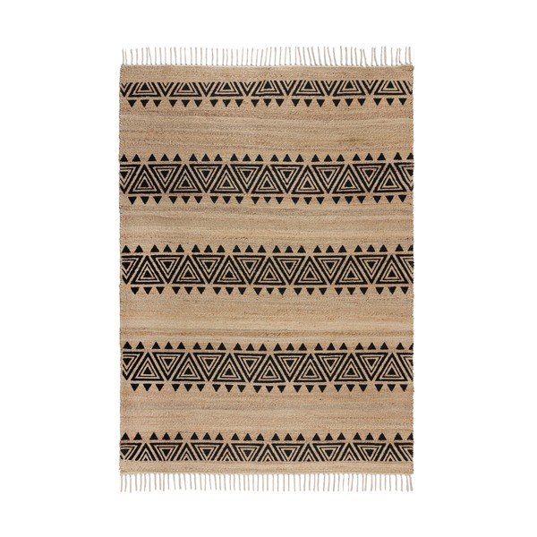 Beige/naturfarbener, handgewebter Jute-Teppich, 160 × 230 cm Kenaz - Flair Rugs