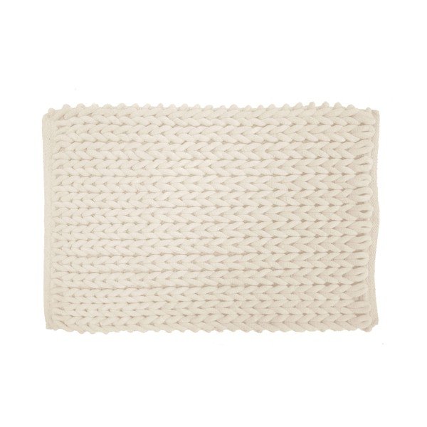 Cremefarbene Badezimmermatte, 50 x 80 cm Ariel - douceur d'intérieur