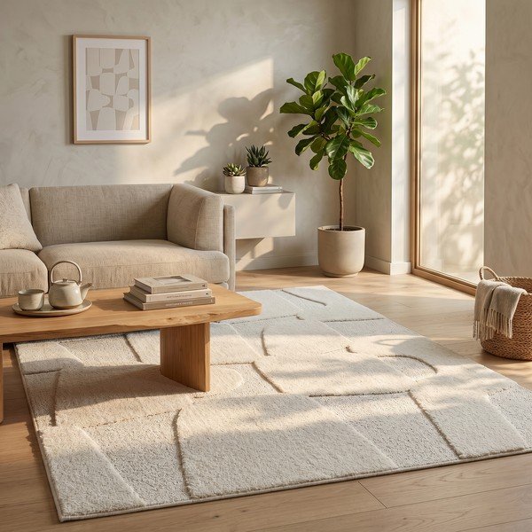 Cremefarbener Teppich 160 × 230 cm Cairo - ESTE-image-2