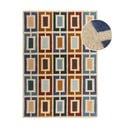 Blau-orangefarbener, handgewebter Wollteppich, 160 × 230 cm Retro Blocks - Flair Rugs