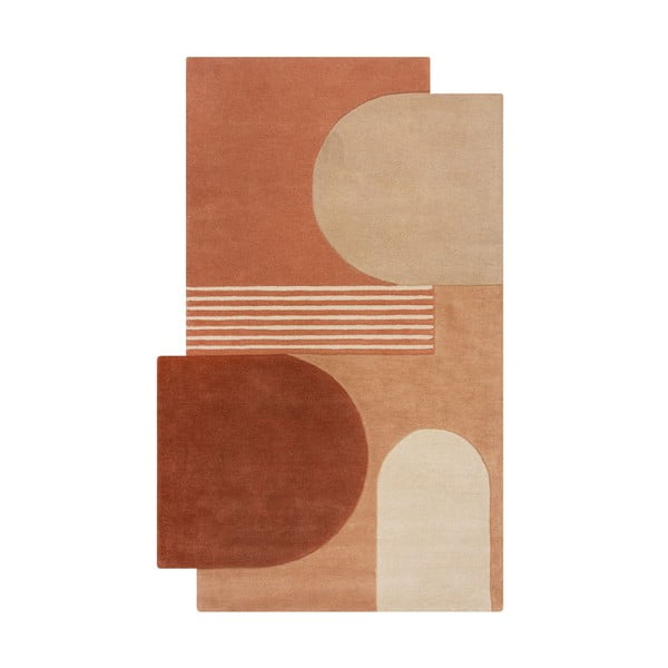 Handgewebter Wollteppich in Terrakotta, 200 x 290 cm Lozenge Terracotta - Flair Rugs