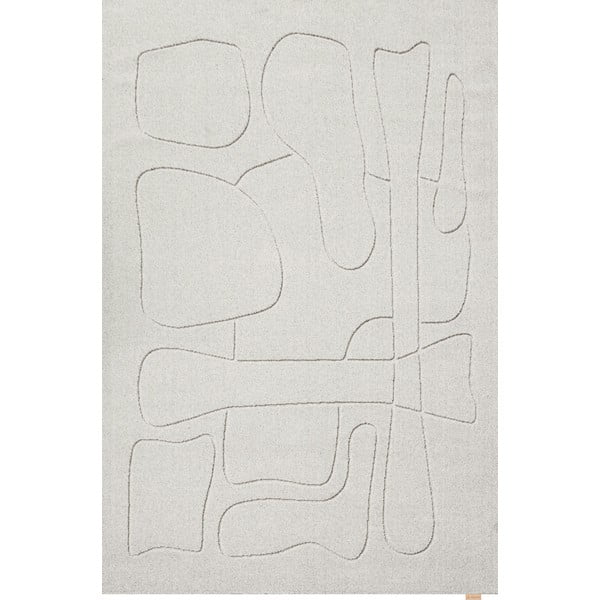 Hellgrauer Wollteppich, 200 × 300 cm Morphic - Agnella