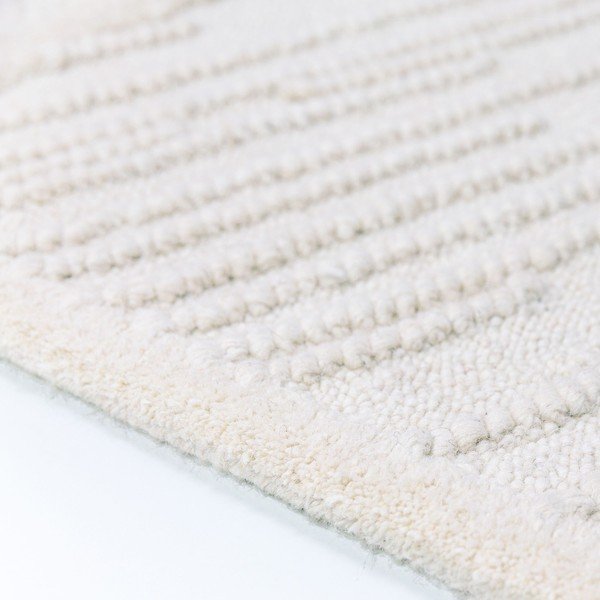 Weißer, handgewebter Teppich mit Wollanteil, 200 x 300 cm Sculptured Blocks - Flair Rugs-image-3