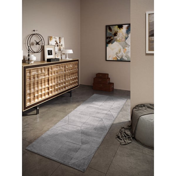 Grauer, handgewebter Wollläufer, 80 x 250 cm Ursule - Villeroy&Boch-image-1