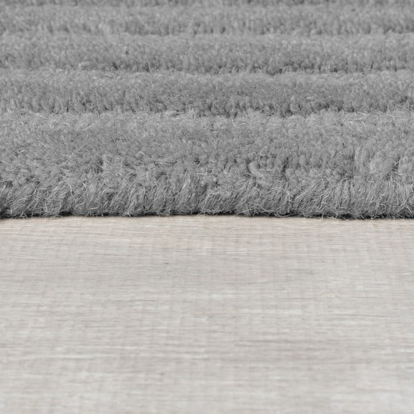 Grauer, handgewebter Wollteppich, 160 × 230 cm Zen Rectangles - Flair Rugs-image-4