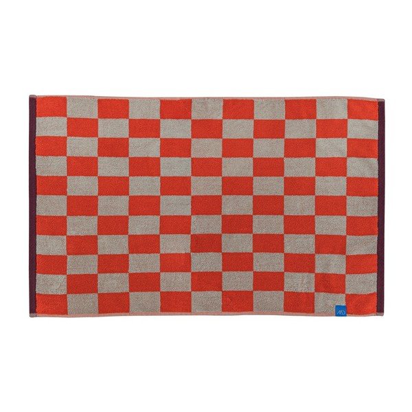 Orange/beige Duschvorleger aus Bio-Baumwolle, 50 x 80 cm Retro - Mette Ditmer Denmark