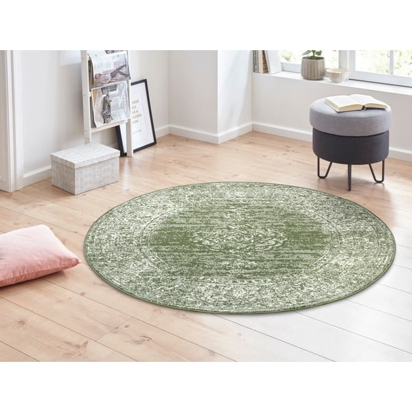 Grüner runder Teppich, Durchmesser 160 cm Méridional - Hanse Home-image-1