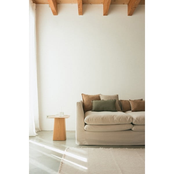 Cremefarbener handgewebter Teppich 140x200 cm Handloom – Lorena Canals-image-1