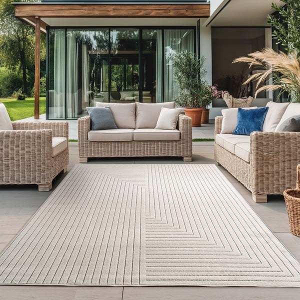 Cremefarbener Teppich für den Innen- und Außenbereich, 240 x 340 cm Nova 1202 - Ayyildiz Carpets-image-1