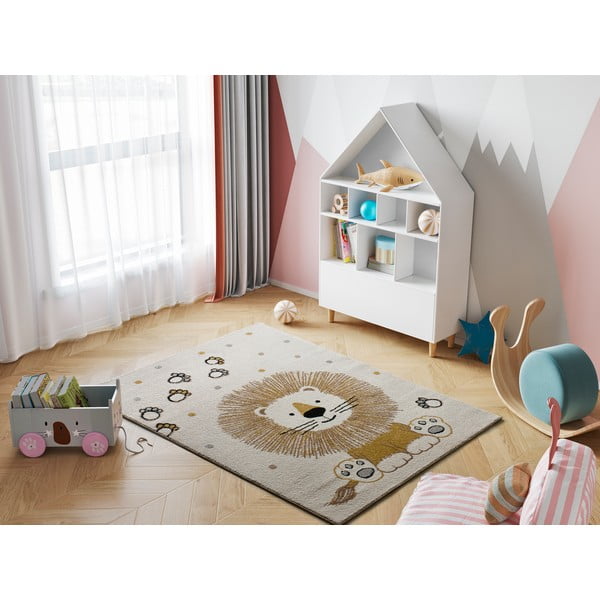 Cremefarbener Kinderteppich 120 x 170 cm Beats - Universal-image-1